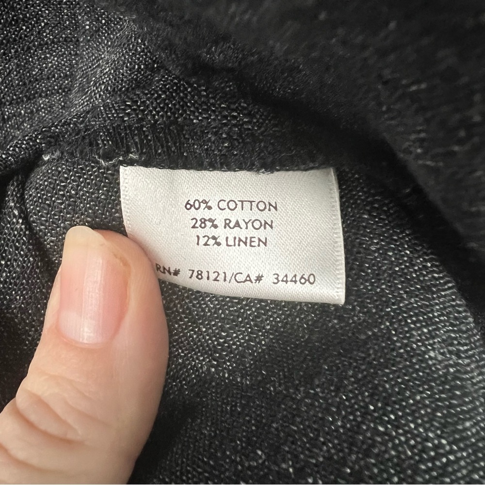 Eileen Fisher Gray Cardigan Coat Linen Blend Size XL - Picture 4 of 5